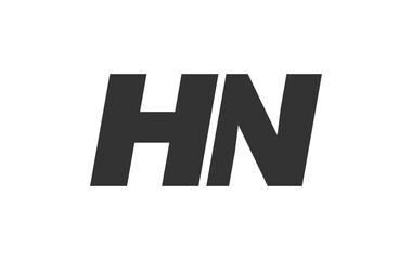 Obraz premium HN Techno Editable Font Logo For Corporate Branding. Bold, Futuristic Design With Unique Typographic Ideas. Minimal Custom Type And Dynamic Letter