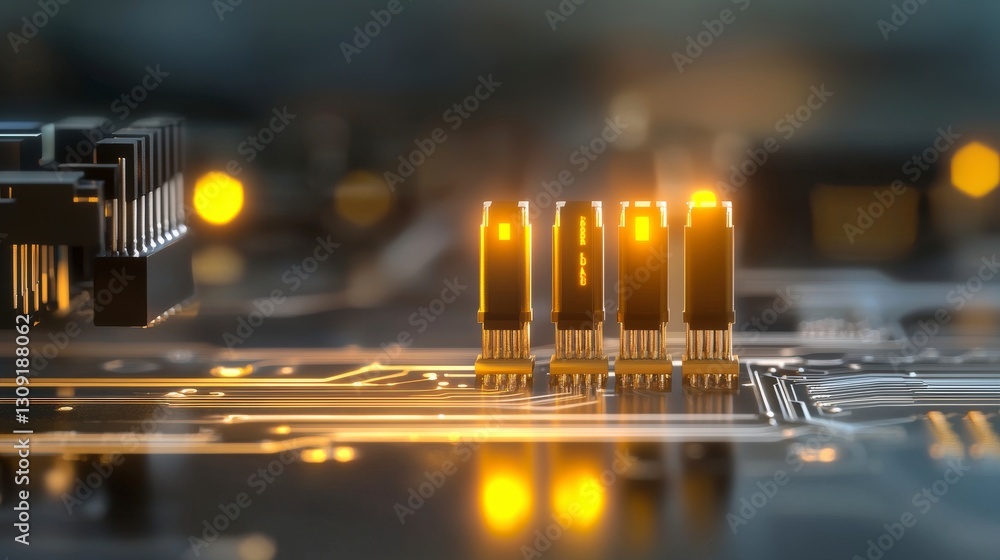 Poster futuristic abstract circuit board background elements