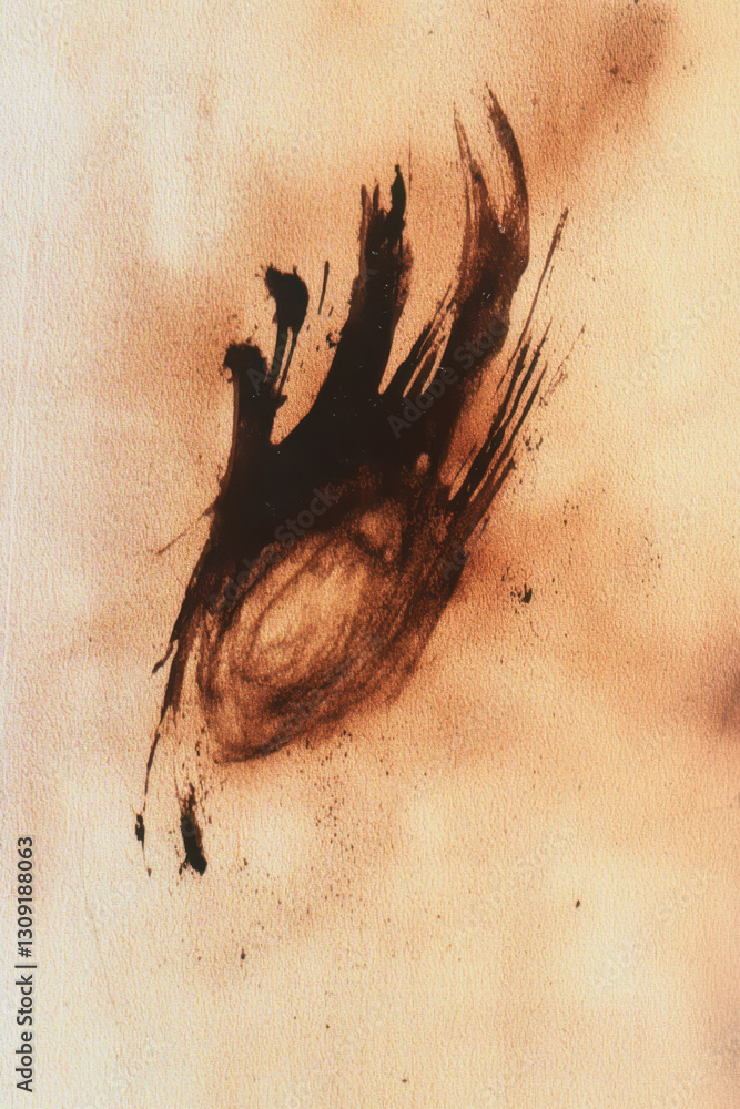 Poster exploring the depths of emotion: an abstract representation of states of mind through fluid artistic