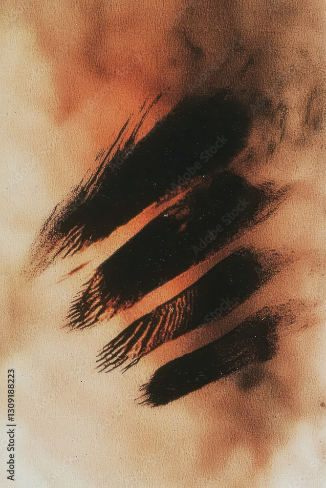 Poster exploring the depths of emotion through abstract states of mind: a captivating visual experience