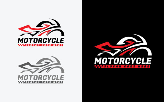  A sleek motorcycle symbol logo in a stylish outline style. Vector logo symbol icon illustration.