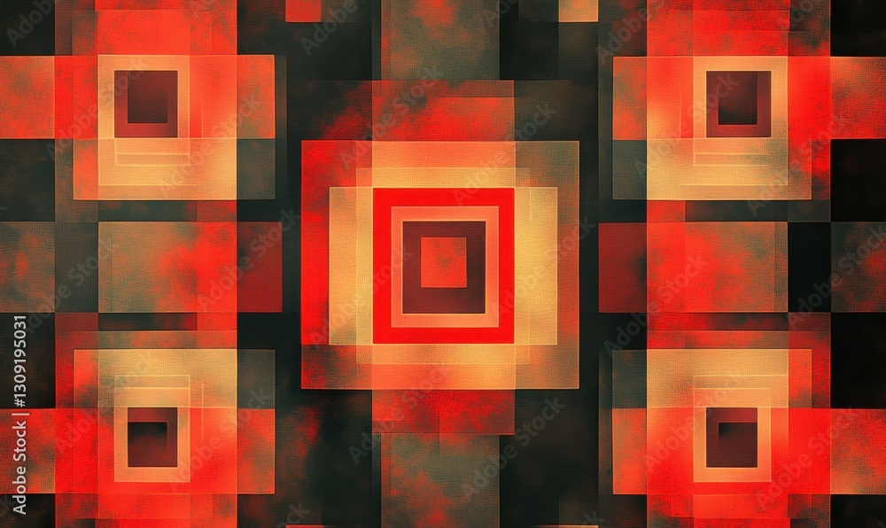 Poster abstract square pattern