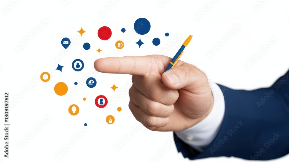 Poster innovative business strategy and technology analysis exploring creative solutions data driven insigh