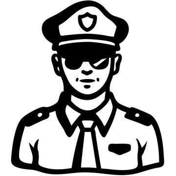 recommend clip art: Police Officer Vector Illustration for Security and Law Enforcement Design
