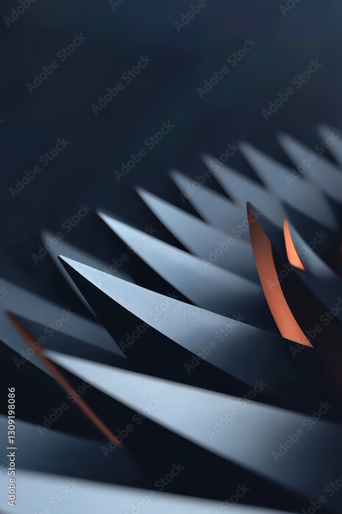 Poster exploring innovative design: a captivating journey through modern abstract technology and architectu