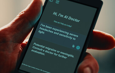 Artificial Intelligence-Based Healthcare Mobile App I've been experiencing severe headaches and sensitivity to light.