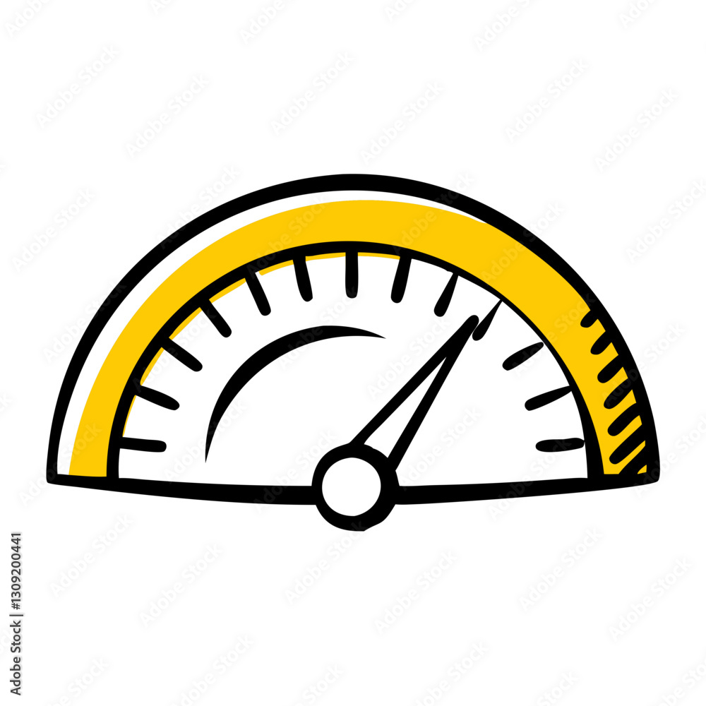 Aufkleber vector speedometer dial illustration for performance and measurement design