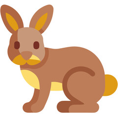 Obraz premium Cute Cartoon Brown Rabbit Vector Illustration for Kids Art and Design Projects