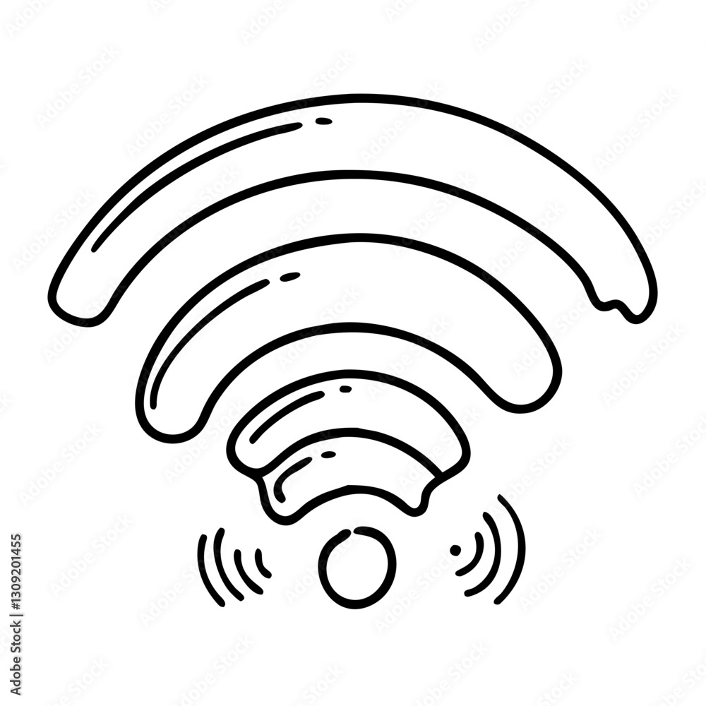 Poster abstract wifi signal vector for tech and communication designs