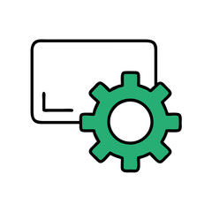 Obraz premium Gear and Document Vector for Settings and Configuration Themes