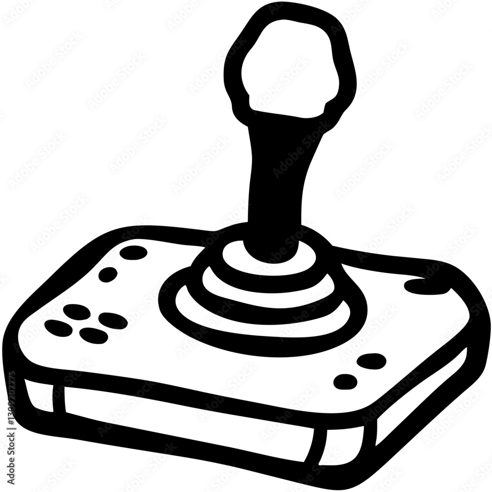 Poster retro video game joystick vector for gaming and design projects