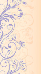 A floral patterned background with a purple and blue design
