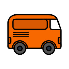 Fototapeta premium Orange Vector Van Illustration for Design Projects and Creative Use