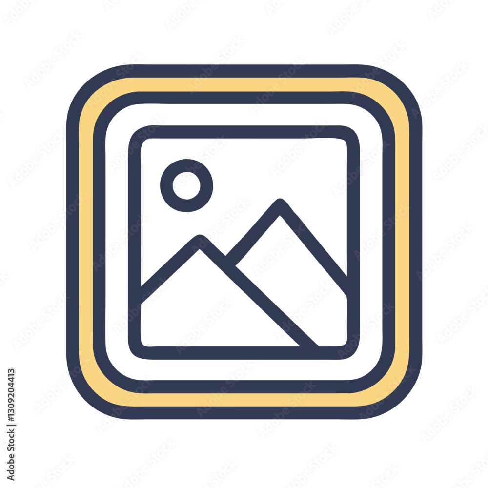Poster minimalist landscape vector design for digital graphics and branding