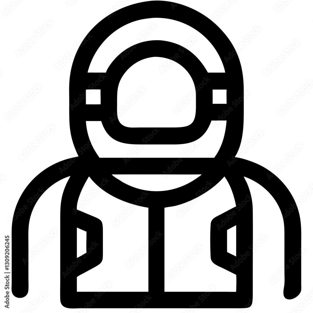 Poster simplistic astronaut line art vector for print and digital design projects