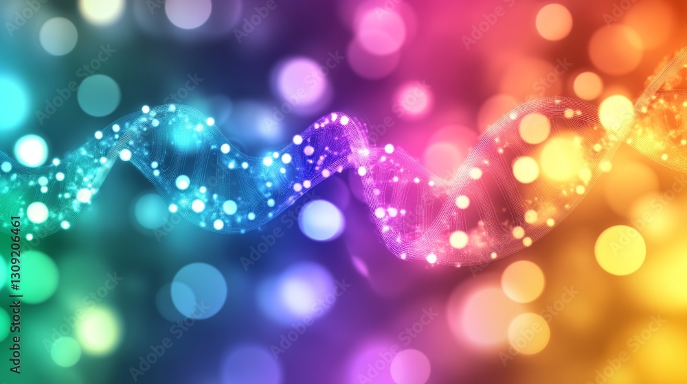Aufkleber colorful abstract waves and signals on blurred background - communication and connection