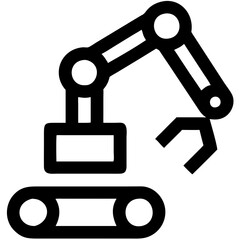Industrial Robotic Arm Vector Illustration for Automation and Manufacturing Design