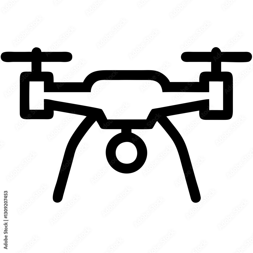 Poster drone vector for technology and delivery applications