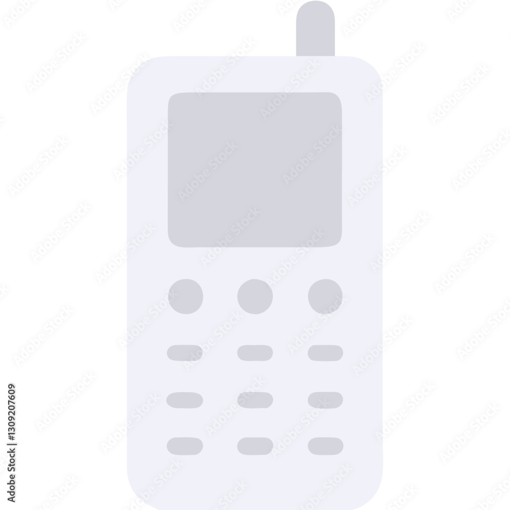 Aufkleber retro mobile phone simple vector for vintage tech design projects