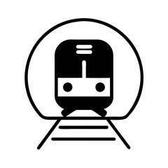 Train Tunnel Vector Simple Transportation Illustration for Signage and Design Projects