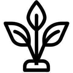Minimalist Plant Vector for Eco-Friendly Design and Branding