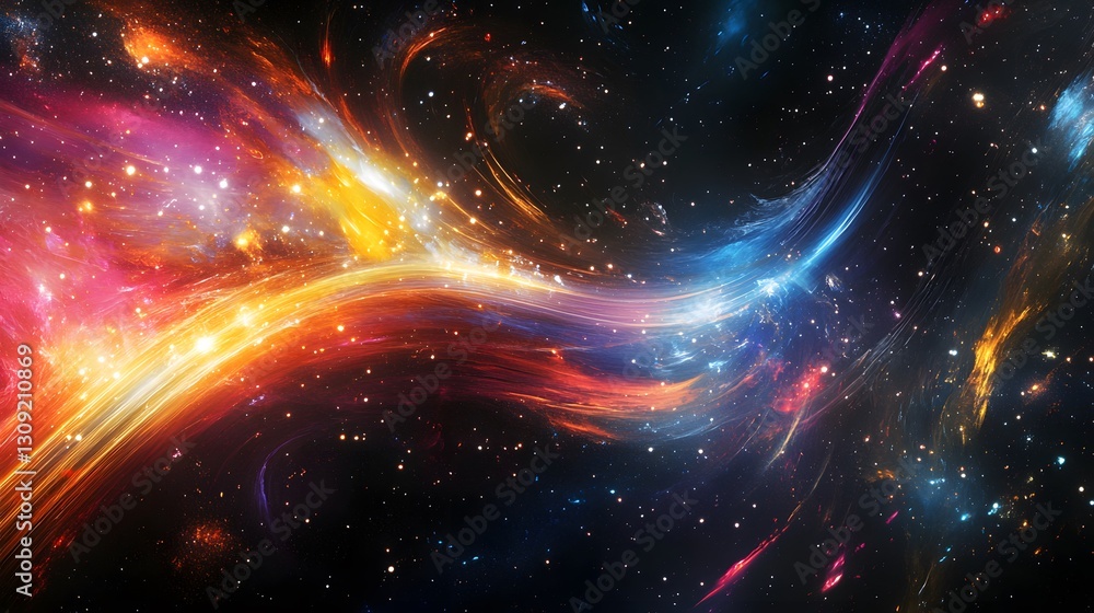Poster an abstract background with dynamic motion effects, symbolizing energy, creativity, and modern desig