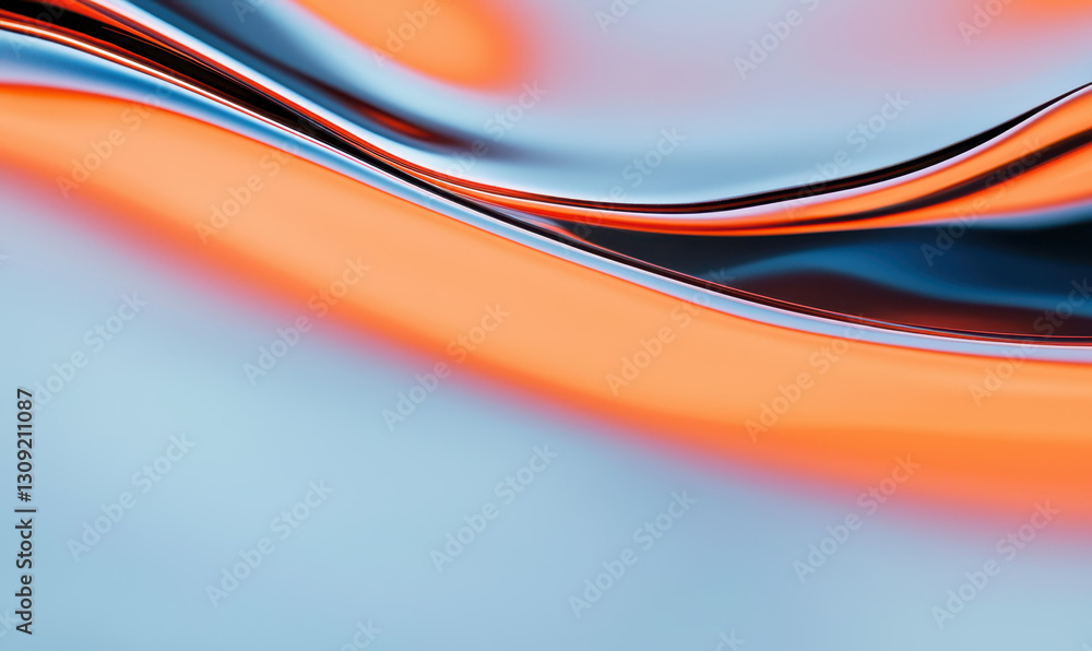 Poster captivating abstract waves of color: exploring fluid motion and modern design aesthetics in vibrant 