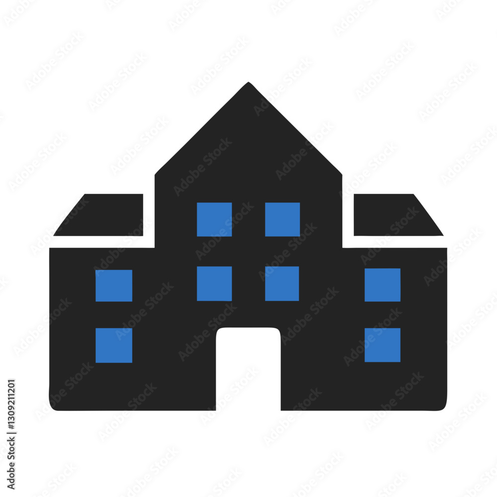 Aufkleber vector of modern building structure simple architectural design