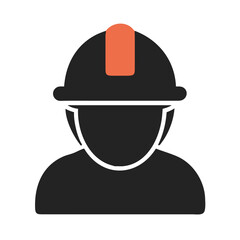 Vector Illustration Construction Worker Hard Hat Safety
