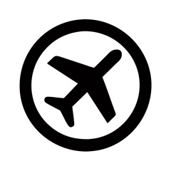 Obraz premium Airplane Symbol Travel Aviation Direction Vector Design