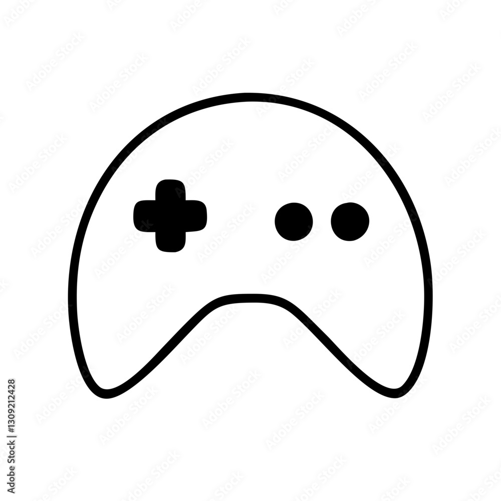 Poster minimalist video game controller for apps and websites