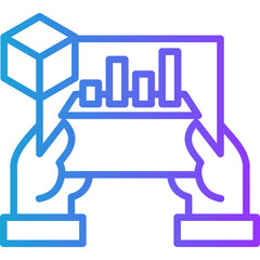 Obraz premium Increase Productivity line gradient icon