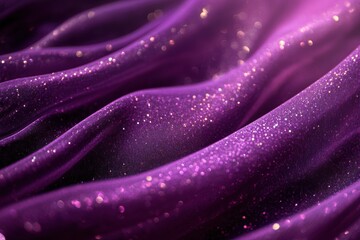 A shimmering purple backdrop with flowing glitter waves for vibrant visual impact and stunning presentations