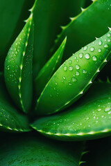 Explore the Lush Beauty of Aloe Vera Leaves: A Close-Up Glimpse into Nature’s Refreshing Vibrance and Serenity