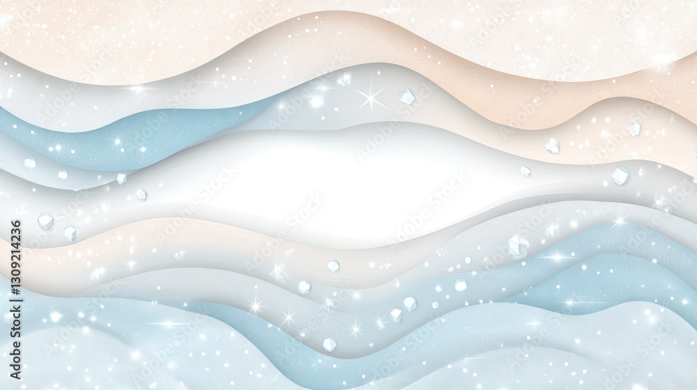 Poster abstract waves in soft colors create a serene atmosphere suitable for backgrounds or visual art proj