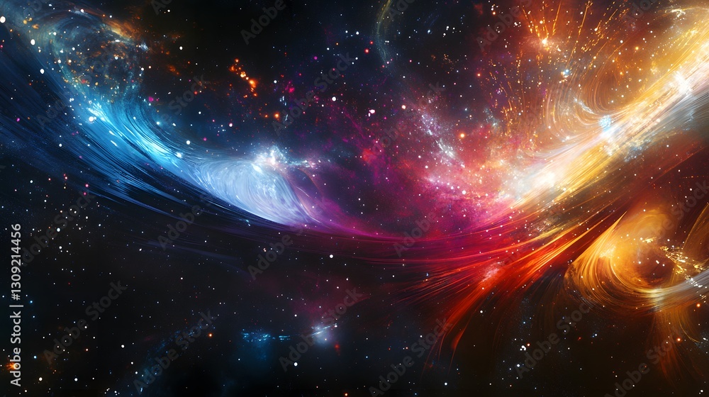 Poster an abstract background with dynamic motion effects, representing energy, creativity, and modern desi