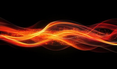 Dynamic glowing red and orange spark trails forming vibrant abstract patterns, symbolizing celebration and energy