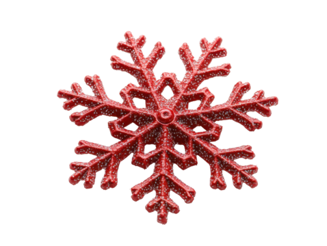 Isolated Red Snowflake