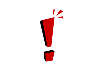 Obraz premium a striking red exclamation mark symbol, perfect for conveying urgency and alerts.