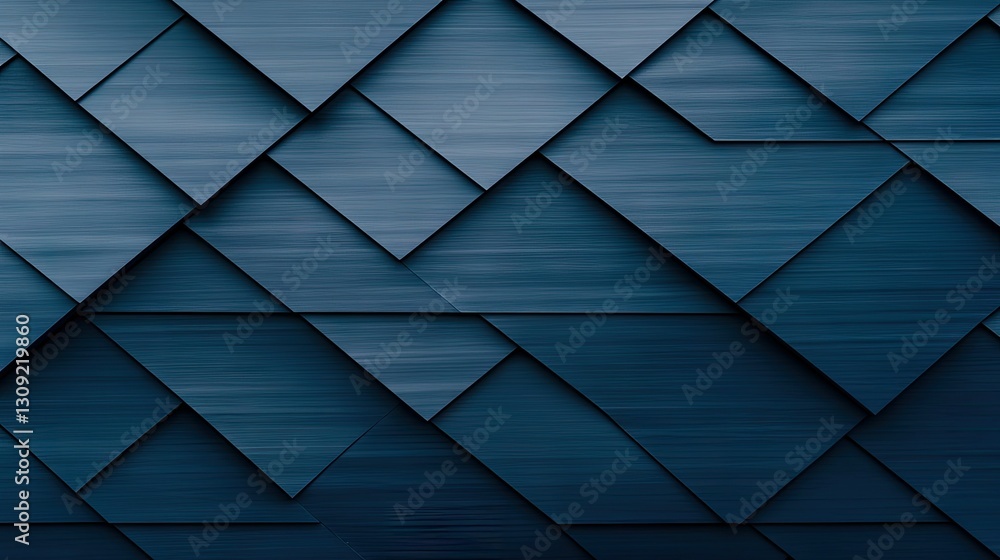 Poster textured patterns create an intricate blue design that enhances modern architectural spaces and art 