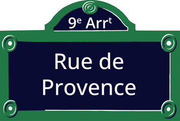 9e Arrt, Elegant Parisian Street Sign