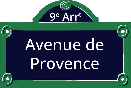 9e Arrt, Elegant Parisian Street Sign