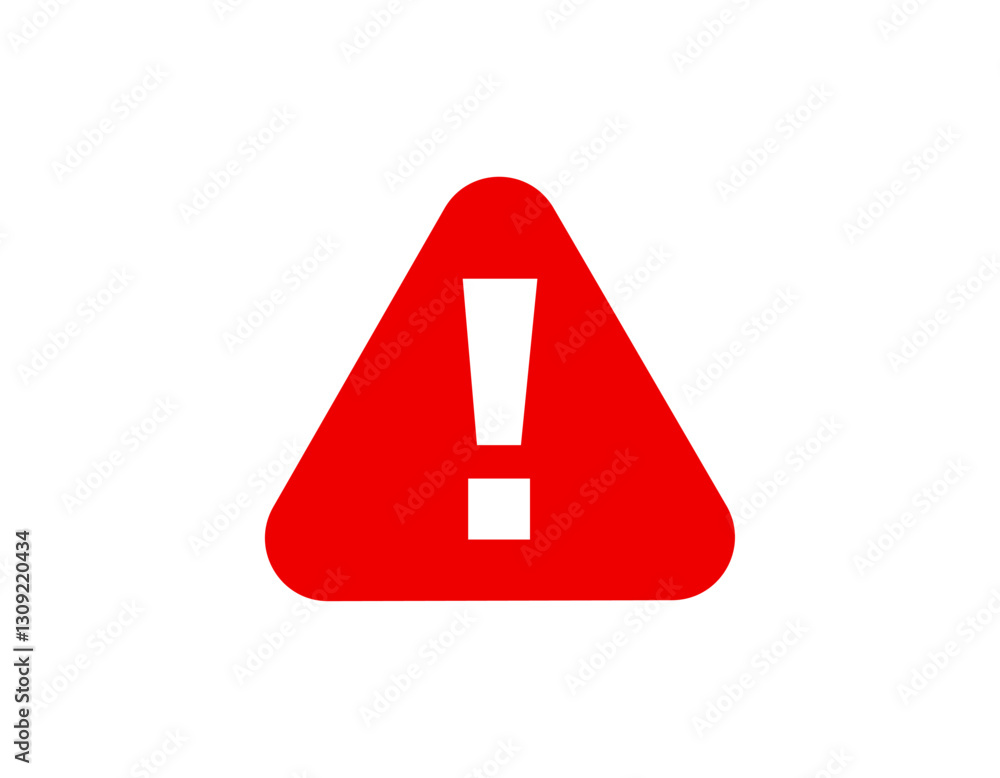 Aufkleber bold red triangle with an exclamation mark, symbolizing caution and alertness.
