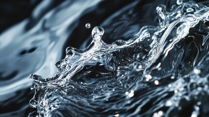 An Exploration of Depth and Texture: A Study in Abstract Blue Tones with Dynamic Brushstroke Detailing