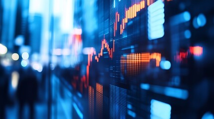 An abstract image of a stock chart. Economic growth in the financial sector. Banking global data analytics network. A conceptual representation of a stock lifestyle graph.