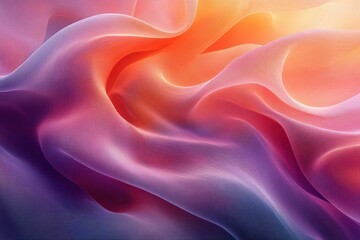 Fototapeta premium Abstract swirling fabric, vibrant hues, textured elegance