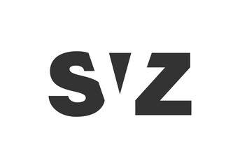 SVZ logo design. Initial letter S V Z bold font style for tech startups, consulting, corporate branding. Creative company name, headlines typography identity, trendy logotype.