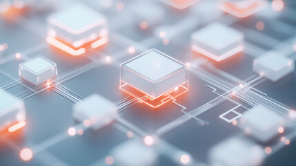 Futuristic connected web technology, digital IT network connection abstract background