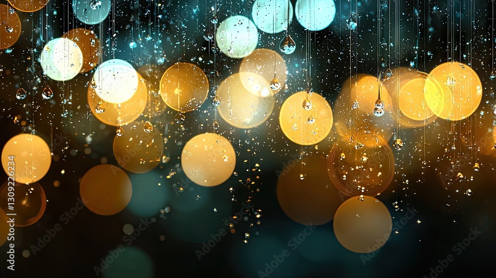 Poster abstract bokeh lights with a deep cinematic glow, fading into a soft blur.
