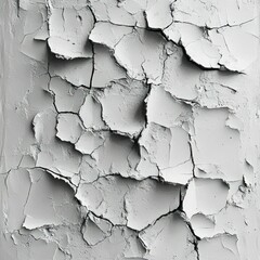 Obraz premium Cracked grey surface texture, weathered, fragmented.
